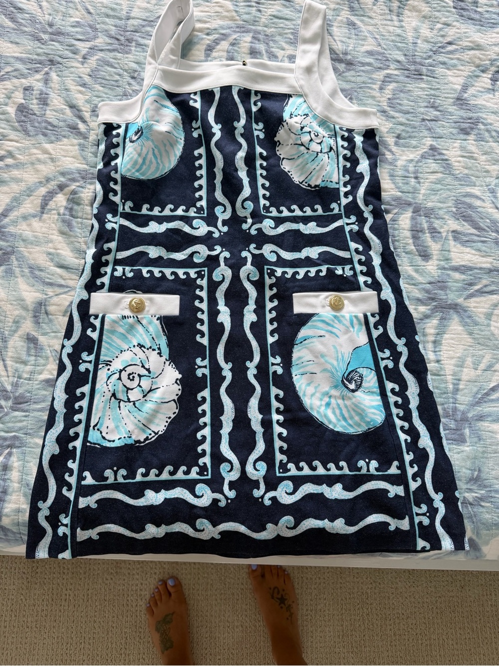 Lilly Pulitzer Navy & Aqua Seashell Print